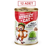 Street Cat Chunks İn Jelly Tavuk Etli Kedi Konserve 400gr 12li