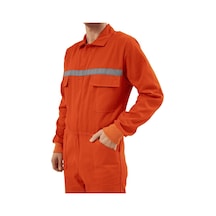 Kant 16/12 Gabardin Kumaş Bütün Kollu Tulum Turuncu Çok Renkli