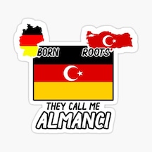 Almancı Gurbetci Sticker Yapıştırma 16Cm