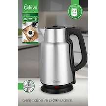 Kiwi KK-3334 2.2 L Paslanmaz Çelik 360° Kablosuz Gizli Rezistans Su Isıtıcı