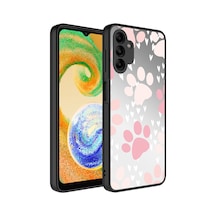 Galaxy Uyumlu A04s Kılıf Aynalı Desenli Kamera Korumalı Parlak Klfs Mirror Kapak - Pati Pati