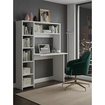 Premium Mdf Ürün Modern Kitaplıklı Çalışma Masası Raflı Öğrenci Ve Home Ofis Bilgisayar Masası Beyaz Premium Mdf Ürün Modern Kitaplıklı Çalışma Masası Raflı Öğrenci Ve Home Ofis Bilgisayar Masası Beyaz