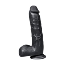 Hızlı Express Tam Realistik 21 CM Vantuzlu Gerçekçi Ten Dokusunda Yapay Siyah Zenci Dildo Penis