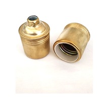 Düz Sarı Metal E27 Duy Dekoratif Standart Avize Ampul Duyu Tr