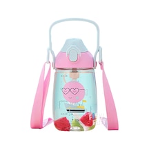 Uzspace Pipetli 500 Ml Boyun Askılı Tritan Çocuk Su Matarası -kutulu- Ffuz2201500 Pembe 0