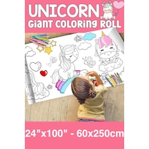 Melolisa Unicorn Dev Boy Boyama Kağıdı - Tek Boynuzlu At Boyama - Jumbo Painting Paper