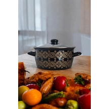 Prestij Siyah Desenli 22 Cm Kızartma Tenceresi 4.5 L Renkli