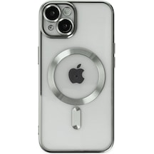 Apple iPhone Uyumlu  14 Kılıf Kross Magneticsafe Kapak -  Gümüş