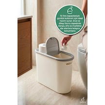 10 Litre Kapaklı Çöp Kovası Dar Alan Çöp Kutusu Banyo Mutfak Ofis Çöp Kovası Organizer Kutusu