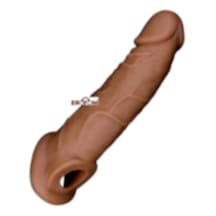 Erofoni Yeni Nesil Ucu 4 Cm Dolgulu 20 Cm Süper Realistik Uzatmalı Penis Kılıfı