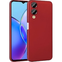 Effox Vivo Y17s Kılıf Premier Silikon Kapak - Kırmızı Kirmizi