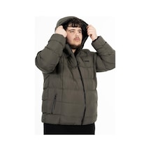 Maraton Sportswear Büyük Beden Erkek Kapşonlu Uzun Kol Basic Haki Mont 21391-haki Haki