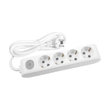 Viko Multi-let 4'lü Grup Priz Anahtarlı Topraklı Çocuk Korumalı 1 Metre Beyaz - 90117401