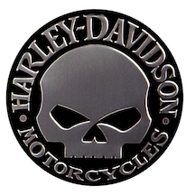 Harley Davidson Uyumlu Kuru Kafa 3d Kabartmalı Alüminyum Sticker
