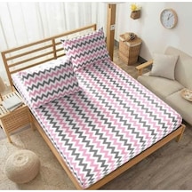 Üntaş Life 120 Tek Kişilik Lastikli Çarşaf 1 Adet Yastık Kılıfı 120x200 Pembe Gri Ecpembezizag21