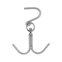 Kasap Et Asma Kancası Krom Kaplı Çift Çengel 8 MM