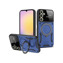 Newface Samsung Uyumlu Galaxy S23 Fe Kılıf Joy Lens Standlı Kapak - Lacivert