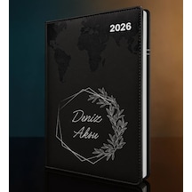 Bk Gift Kişiye Özel İsimli Termo Sert Kapak 2026 Siyah Ajanda -9, Öğretmenler Günü Hediyesi, Yeni İş Hediyesi 35295 Bk Gift Renkli