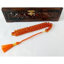 İran Necef Bağa Tekerlek Kesim Turuncu Tesbih Ölçü: 10 X 13,5