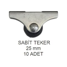 Ofis Koltuk Dolap Etejer İçin 25'lik Sabit Teker 10 Adet Siyah