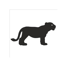 Yavru Kaplan Folyo Sticker 100cm Uzunluk Siyah