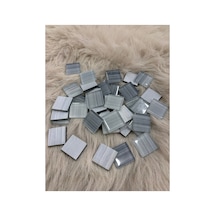 Sanatsal Kristal Mozaik Ks-12 23x23mm Çizgili Gri Mix 250gr