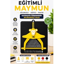 Eğitimli Maymun Matematik Öğrenme Aparatı Eğitici Zihinsel Hesaplama Oyuncağı 3d Baskı - Sarı