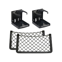 2 Adet Ayarlanabilir Katlanır Bardaklık 2 Adet 32 x 17 CM Eşya Filesi Siyah