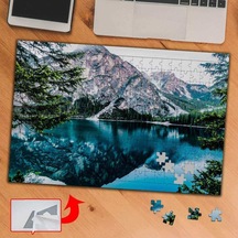 Mavi Gölet, Dağ Manzara 240 Parça Puzzle Yapboz Tablo-bf93