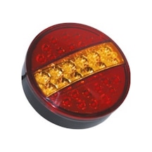 12v Stop Lambası Yuvarlak Ledli 3 Fonksiyonlu Kırmızı-sarı 140 60