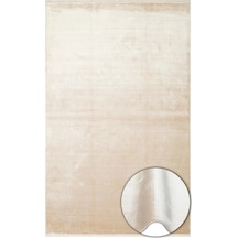 Hoom Rugs Como Nap 01 Latte Viskon & Floş Sık Dokuma Modern Salon Halısı Krem