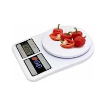 Mutfak Tartısı Dijital Göstergeli Hassas Tartı 10 Kg Kapasiteli - Lisinya Beyaz