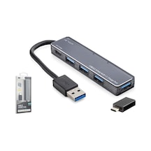 İetop Tu360 Type-c 3.1 Gen1 Hub 5 Port 5 Gbps Gri