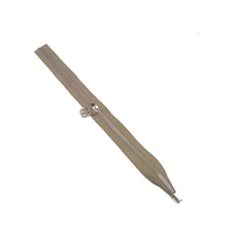 Angel Çanta Aksesuar Tek Stoplu 45 Cm Fermuar Gümüş Metal Bej Renk