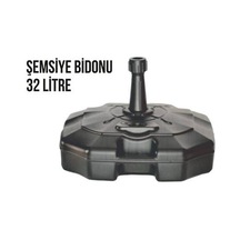 Siyah Yelken Bayrak Ve Plaj Şemsiyesi Bidonu 32 Lt