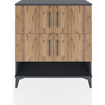 Arges Şifonyer 4 Raflı 4 Kapaklı 88x30x96 Antrasit-çam Antrasit