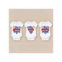 Babylimon Aile Albümü Üçlü Beyaz Kısa Kollu Bebek Zıbın Seti Beyaz - 930083752 Beyaz