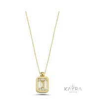 Topaz Taşlı Gümüş Kolye Gm04 Gümüş