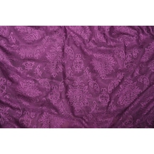 Damaks Mor Hazır Dikilmiş Pileli Fon Perde 75x260 Cm
