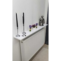 Mdf Beyaz Petek Üstü Duvara Monte Uçan Raf Dresuar Beyaz