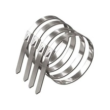 Synodicmonth 200 Adet Metal Kablo Bağları, Paslanmaz Çelik Kablo Bağları, Tel Sabitleme Tokalı Deniz Kablo Bağları, Fotovoltaik Güç Kablo Bağları