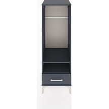 Hyperion Dolap 2 Raflı Tek Çekmeceli Tek Askılı 44x44x134 Antrasit-antrasit Antrasit