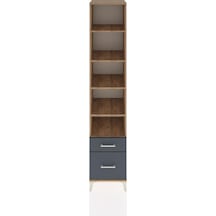 Hyperion Dolap 5 Raflı 2 Çekmeceli 44x44x221 Çam-antrasit Atlas Çam