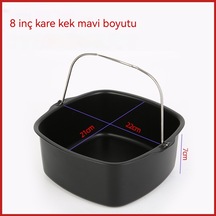 Joyhub Profesyonel Kek Kalıbı - Yuvarlak/kare Airfryer & Fırın Uyumlu Paslanmaz Çelik Xl Black