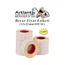 Fiyat Etiketi Beyaz 800'lü 5 Paket 12x21mm Beyaz Fiyat Etiketi Mx-5500 M5500 Hg979 Motex Etiket Makinesi Yedeğiart
