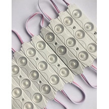 3 Ledli Parmak Led Modül 1.5w 2835 Smd Mercekli Beyaz Kasa,gün Işığı 12v 10 Adet Standart