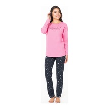 U.S. Polo Assn. U.s Polo Assn. 20140 Kadın Uzun Kollu Bisiklet Yaka Pijama Takımı-fuşya Fuşya