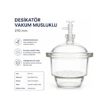 Desikatör Vakum Musluklu 210 Mm