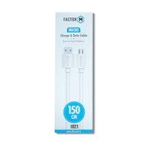 Factor-m Mıcro Data Kablo 2.4a 1.5m Beyaz