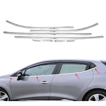 Renault Clio 4 Hb Krom Cam Çıtası 8 Prç 2012-2019 Arası P.çelik